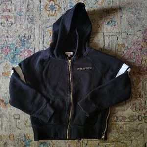Peloton Black ZIP up Hoodie Sweater Size M
